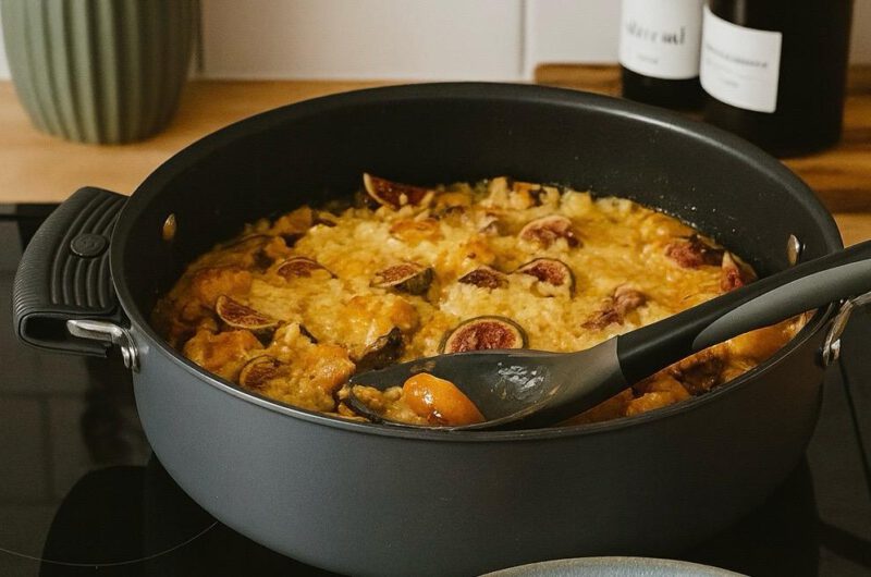 One-Pot Hähnchen-Gnocchi-Pfanne mit Champignons & Feigen