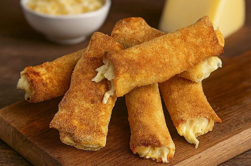 Schinken-Käse-Toast-Röllchen aus der Airfryer